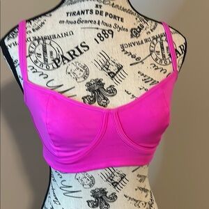 Bold Pink Supportive Bra with Adjustable Straps
